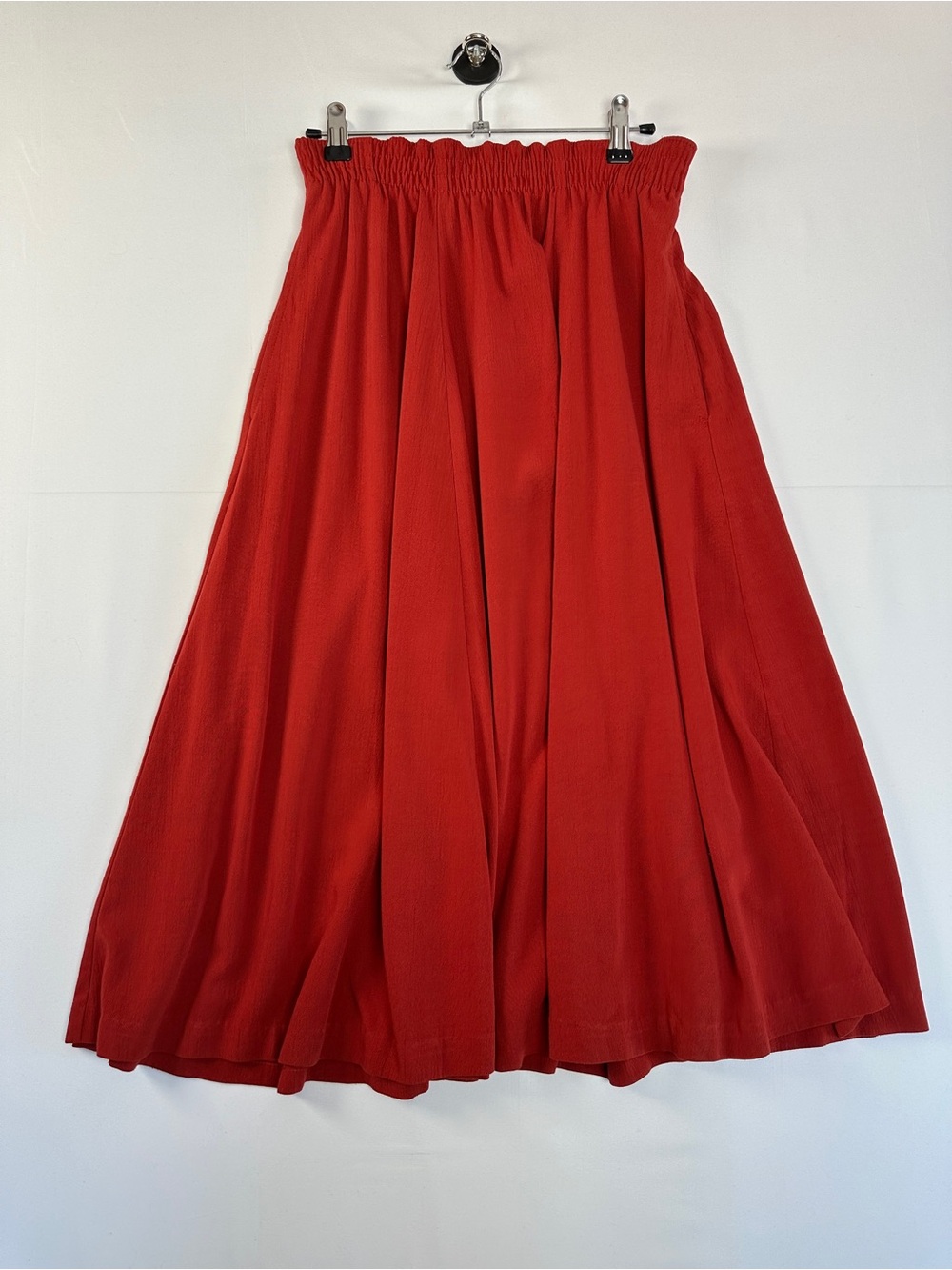 Vintage BonWorth Terracotta Flowy A-Line Midi Skirt Size S